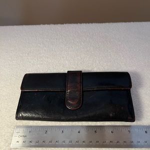 HOBO International distressed leather brown wallet